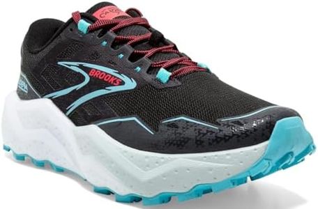 Brooks Women’s Caldera 7 Trail Running Shoe, Black Ebony Bluefish, 6