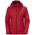 Helly Hansen Women's Crew Hooded Waterproof Windproof Breathable Rain Jacket, 162 Red, X-Small