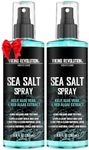 Viking Revolution - Sea Salt Spray Hair Men - 2x240ml - Hair Texturizing Spray with Kelp, Aloe Vera & Red Algae Extract - Surf Spray to Add Volume & Texture - Beach Hair Spray