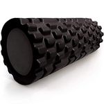 URVINOUS Bumpy Foam Roller for Exercise, Solid Core EVA Foam Roller with Grid/Bump Texture for Deep Tissue Massage and Self-Myofascial Release Exercise, Back Pain, and Physiotherapy Yoga Roller (Multi)