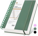 MUAHLIUB Spiral Notebook Journal,360 Pages College Ruled Notebook, Lined Thick Journals for Women Men,A5 Thick Spiral Journal for Writing,100GSM Paper, Spiral Notebooks for Work School 5.5"x8.5" Green