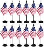 12 Pack USA Desk Flags Set, America