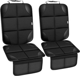 Meolsaek Car Seat Protector for Child Car Seat, 600D Fabric Carseat Seat Protectors with Non-Slip Backing, Waterproof Seat Covers for Car with Thick Pad Back Seat Cover for Kids (Black-2pcs)