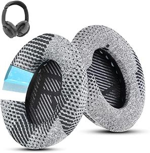 Wzsipod Cooling-Gel QuietComfort 35 / QC 35ii Replacement Ear Pads for Bose Headphones Compatible with Bose QC45 QC35 QC25 QC2 QC15 / Around-Ear 2 AE2i AE2w / SoundTrue & SoundLink Series (Grey Fabric)