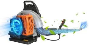 CUSROS 63cc Petrol Backpack Leaf Blower, 3ph High Power 665CFM Gas Backpack Garden Snow Blower with Cruise Control Handle, 2-stroke Single Cylinder Air-cooled Engine, Easy Start (Grey)