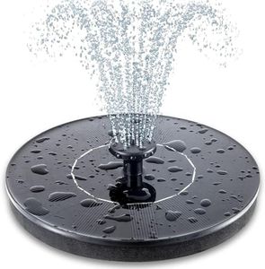 Drumstone (𝗦𝗽𝗲𝗰𝗶𝗮𝗹 𝟭𝟬 𝗬𝗲𝗮𝗿𝘀 𝗪𝗮𝗿𝗿𝗮𝗻𝘁𝘆) Solar Water Pump for Bird Baths, Fish Tanks, Ponds & Gardens – Floating Fountain Pump with 6 Spray Patterns, Easy Setup
