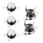 uxcell KSD301 Thermostat 40°C/104°F 10A Normally Open N.O Adjust Snap Disc Temperature Switch for Microwave Oven Coffee Maker 5pcs