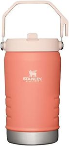 Stanley IceFlow Stainless Steel Water Jug with Straw, Vacuum Insulated Water Bottle for Home and Office, Reusable Tumbler with Straw Leak Resistant Flip, Grapefruit, 40 OZ / 1.18 L
