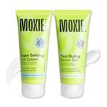 Moxie Beauty Curly Vibe Setter Duo for Women & Men | Super Defining Curl Cream + Frizz Fighting Serum Gel for Curly, Wavy & Frizzy Hair | Boosts Definition, Retains 96% Moisture & Controls Frizz | Hydrating Serum for Soft, Bouncy Curls | 120ml Each
