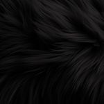 FabricLA Shaggy Faux Fur Fabric - 20" X 20" Inches Pre-Cut - Use Fake Fur for DIY Craft, Fashion Accessory, Home Decoration, Hobby - Black