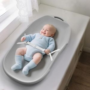 Widitn Baby Changing Pad, Soft & Wipe-Clean Changing Pad with Strap, EVA Waterproof Changing Table Pads for Dresser Top, Non-Slip Bottom, Lightweight, 30”×16”