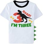 Luke and Lulu 3rd Birthday Shirt Boy - Three Rex 3 Year Old Birthday Shirt - Third Birthday Outfit - Dinosaur Shirt for Boys - Size 3T-4T