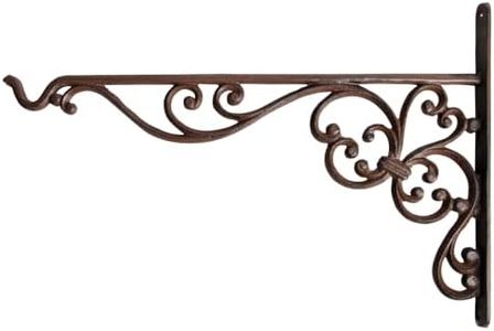 Set of 2 Esschert Design Large Cast Iron Hanging Basket Hooks