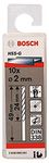 Bosch Professional Metal Drill Bits, HSS-G With Diameter 2mm, Working Length-24mm, Total Length - 40mm, Pack Of 10