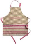 Maison d' Hermine Apron 100% Cotton 27.50 Inch x 31.50 Inch 1 Piece Adjustable Neck Strap Cloth Apron with Hidden Center Pocket & Long Ties for Women, Men, Chef, Manosque - Thanksgiving/Christmas