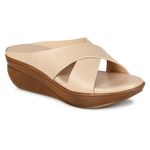 LUVFEET Women's Cross Strap Wedge Heel Fashion Sandals
