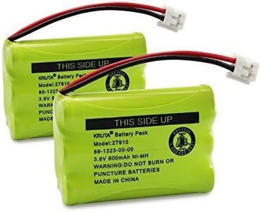 Kruta 27910 Cordless Telephone Battery Compatible with AT&T 89-1323-00-0 Motorola SD-7501 RadioShack 23-959 23-894 Ni-MH 3.6V(Pack 2)