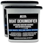 2 Pack Boat Dehumidifier Moisture Absorber and Charcoal Smell Remove Damp Musty Smell | Basement Closet Home RV or Boating