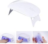 SUNmini 6W LED UV Nail Dryer Curing Lamp Light Portable Quick Drying Manicure/Pedicure 2 Timing Setting 45s/60s UV LAMP with USB (White)