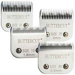 Geib Buttercut 4 Pack Dog Clipper Blades – Grooming Kit – Carbonized Steel Construction, Long-Lasting Durable Blades