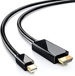 QGECEN Thunderbolt to HDMI Cable, Mini Displayport to HDMI Cable, Mini DP to HDMI Cable for for MacBook, iMac, Mac mini, Mac Pro; Microsoft Surface and More, Supports 4K, 1080P, HDCP, 3D - 1.8m