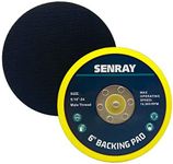 SENRAY 6 Inch Dual-Action Hook & Loop Molded Urethane Flexible Backing Plate for Random Orbital Sander Car Polisher - 2 PCS Set