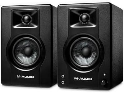 M-Audio BX3 3.5" Studio Monitors, HD PC Speakers for Recording and Multimedia with Music Production Software, 120W, Pair, Black