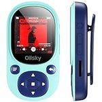 64GB MP3 Player with Bluetooth, Oilsky Clip-on Mp3 Player for Sports, Kids Mini Portable Music Player with FM Radio, Recording, Pedometer, Earphones included