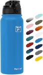 Fanhaw 20 Oz Insulated Stainless Steel Water Bottle with 1 Lid (Chug Lid) - For Kids, Women, Men | Leak & Sweat Proof with Anti-Dust Lid (Sky Blue)