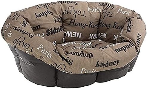 Ferplast Coussin pour Panier Chien et Chat Sofa' 4 en Coton, Coussin Rembourré pour Lit Chien Chat, Remplacement pour Corbeille Plastique, Lavable, 64 x 48 x h 25 cm, Marron