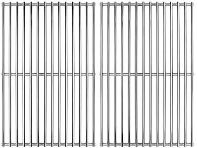Hongso Grill Grates, Durable 304 Stainless Steel Solid Rod, 19 1/4 inch Cooking Grid Grates Replacement for Turbo, Charmglow, Brinkmann Gas Grill (2 Pieces, SCS612)