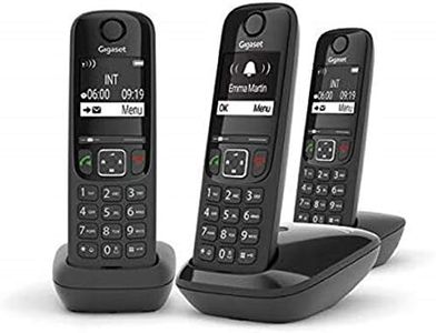 Gigaset teléfono inalámbrico negro dect sin contestador automático as690trionoir