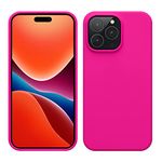 kwmobile Case for iPhone 14 Pro Max Case - Slim Soft TPU Silicone Cover - Works with Wireless Charging - Neon Pink