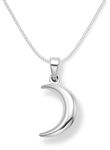 Sterling Silver Moon Necklace on 16" silver chain. Silver Moon pendant - size: 15mm x 4mm. Gift Boxed - 8140/chain/16