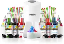 Hawaiian Shaved Ice S900A Shaved Ice and Snow Cone Machine with 6 Flavor Syrup Pack and Accessories