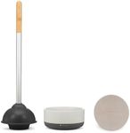 Full Circle Quick Drying Toilet Plunger, White