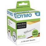 DYMO Authentic LabelWriter Address Labels | 28 mm x 89 mm | Self-Adhesive | Roll of 130 | 2 Pack (260 Easy-Peel Labels) |for LabelWriter Label Makers | Made in Europe