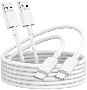 USB C Kabel [ 2M 2Stück ], Type C Ladekabel Schnellladung Kompatibel mit Samsung Galaxy S10 S9 S8 S21 Plus S20 FE A12 A20 A70 A52 A51 A40 A41 A42, Google Pixel,Hawei p9 p10,HTC,LG,weiß