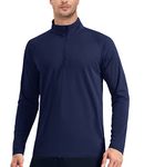 EKLENTSON Men's Casual Tops Summer Sun Protection T Shirt Long Sleeve Quick Dry Outdoor Athletic Shirt,Navy,XL