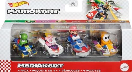 Hot Wheels Mario Kart Die-Cast 4er-Pack