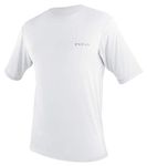 O'Neill Men's Basic Skins UPF 30 + Short Sleeve Sun Shirt, White, Medium