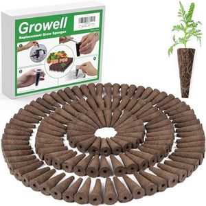 Growell Grow Sponges 120 Pack, Seed Pods Replacement Compatible with Aerogarden and Others, Hydroponic Sponges for Indoor Growing Systems