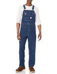 Carhartt Men's Loose Fit Denim Bib Jumpsuit, Darkstone, 44W / 30L