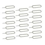 eTECH Collection Sim Card Tray Remover Eject Pin Key Tool for iPhone iPad Samsung Galaxy Smart Phone/Tablet and More (Silver) (10 Pack)