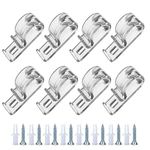 BOLWHAO Roller Shade Clear Saftey Chain and Cord Guide P Clip Fixation Hook for Bead Chain for Roller Blinds,Set of 8 (Screws Included)