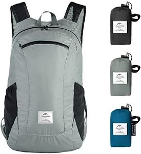 Naturehike Ultra Leichtes Packbar Wasserdicht Wandern Daypack, Kleiner Rucksack Dauerhaft Handliche Faltbare Perfekt für Klettern Camping Rucksack Radfahren(Grau 18L)
