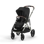 Cybex Gazelle S 2 Stroller – Modular Double Stroller for Infant and Toddler, Includes Detachable Shopping Basket, Over 20+ Configurations, Folds Flat for Easy Storage – Taupe Frame with Moon Black Seat