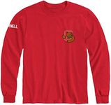 Ivysport Cornell University Long Sleeve T-Shirt Mascot Logo, 100% Cotton, Red, Long Sleeve T-Shirt, Medium