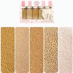 Confect Pearl Sprinkles | Assorted pack of 5 Golden Sunshine Disco Ball Mashup Sprinkles Mix Champagne Gold Dragees Golden Sparkling Sugar - 3.5 Oz