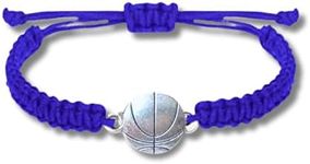 Sportybella Basketball Charm Bracelet- Adjustable Bracelets For Girls And Boys w/Basketball Charm. Basketball Gifts And Souvenir for Basketball Players. Unisex Friendship Bracelet, One Size, Alloy, no